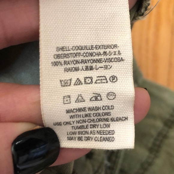 Free People Army Green Cropped Pants - Picture 4 of 4